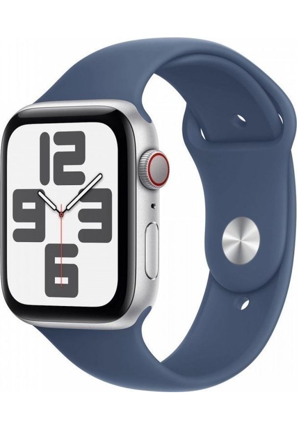 APPLE - Smartwatch Apple Watch SE GPS 44mm Silver Alu Sport M/L Niebieski (MXGQ3QF/A). Rodzaj zegarka: smartwatch. Kolor: niebieski. Styl: sportowy