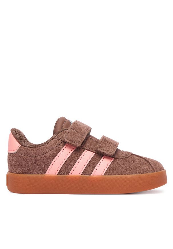Adidas - adidas Sneakersy Vl Court 3.0 Shoes KK4584 Brązowy. Kolor: brązowy. Materiał: zamsz, skóra