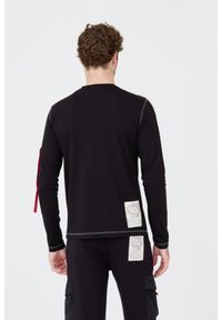 Aeronautica Militare - AERONAUTICA MILITARE Czarny męski bawełniany longsleeve, Rozmiar M. Kolor: czarny. Materiał: bawełna. Długość rękawa: długi rękaw #4