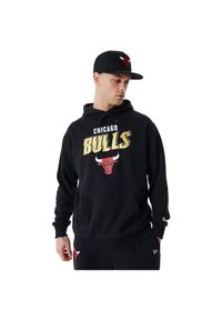 Bluza męska New Era Team Script OS Hoody Chicago Bulls. Kolor: czarny