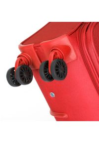 Wittchen - Zestaw jednokolorowych walizek miękkich czerwony. Kolor: czerwony. Materiał: poliester #7