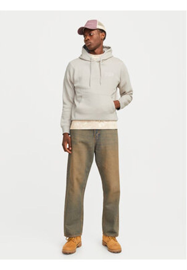 Jack & Jones Bluza Corp Logo 12152840 Beżowy Standard Fit. Kolor: beżowy. Materiał: bawełna