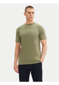 Karl Lagerfeld - KARL LAGERFELD T-Shirt 755030 552235 Zielony Regular Fit. Typ kołnierza: dekolt w karo. Kolor: zielony. Materiał: bawełna