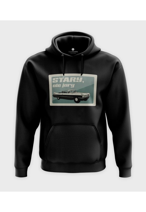 MegaKoszulki - Bluza z kapturem Stary, ale jary. Typ kołnierza: kaptur. Styl: retro