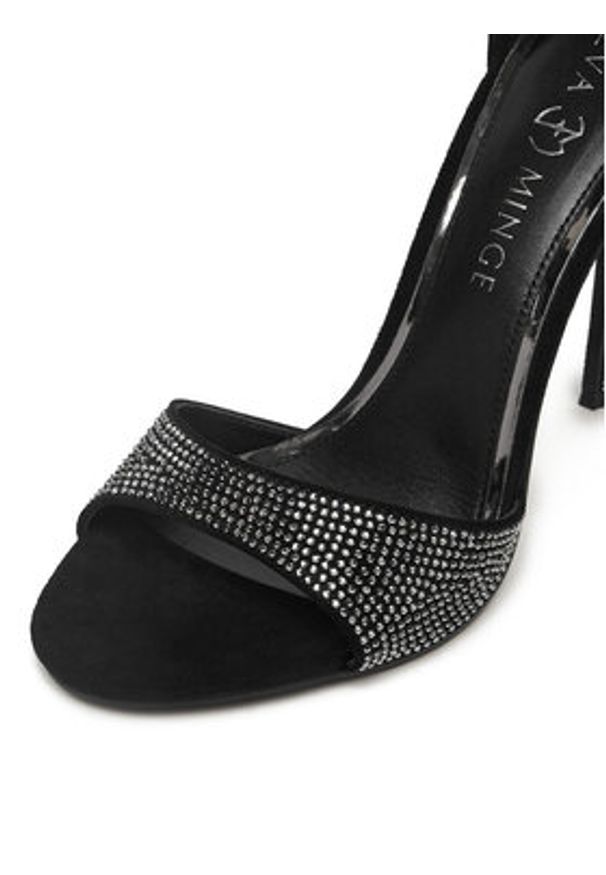 Eva Minge Sandały EO-MARA-LT2360LX-157 Czarny. Kolor: czarny. Materiał: syntetyk, skóra