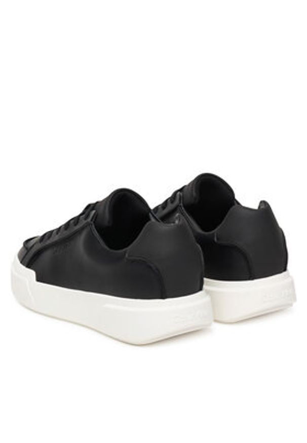 Calvin Klein Sneakersy Chunky Cupsole Lace Up Lth Pinch YM0YM01454 Czarny. Kolor: czarny. Materiał: skóra