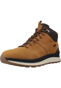 Geox - Buty GEOX U SPHERICA ACTIF X2 Brązowy. Kolor: brązowy, wielokolorowy, żółty. Materiał: tkanina, skóra. Sport: turystyka piesza
