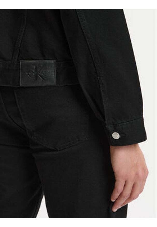 Calvin Klein Jeans Kurtka jeansowa 90S Ck Classic LV04RF706G Czarny Regular Fit. Kolor: czarny. Materiał: bawełna