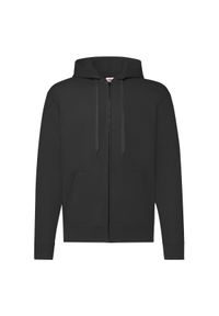 FRUIT OF THE LOOM - Klasyczna Kurtka Z Kapturem Dla Dorosłych Unisex. Typ kołnierza: kaptur. Kolor: czarny
