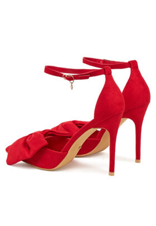 DeeZee Szpilki HT6176-57 Czerwony. Kolor: czerwony. Materiał: materiał. Obcas: na szpilce