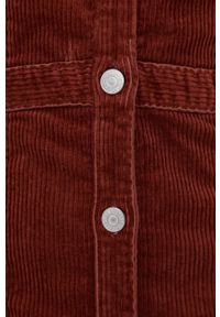 Levi's® - Levi's Sukienka A0830.0001 kolor brązowy mini rozkloszowana. Okazja: na spotkanie biznesowe. Kolor: brązowy. Materiał: tkanina. Wzór: gładki. Typ sukienki: rozkloszowane. Styl: biznesowy. Długość: mini #2