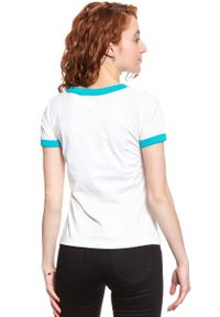 Wrangler - WRANGLER T SHIRT DAMSKI SS RINGER TEE OFF WHITE W7Z3EV737 112132162. Wzór: kolorowy #7