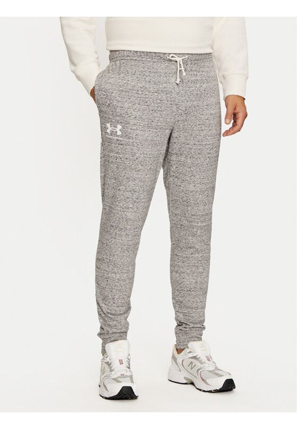 Under Armour Spodnie dresowe Ua Rival Terry Jogger 1380843 Szary Fitted Fit. Kolor: szary. Materiał: bawełna