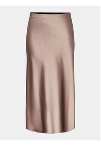 YAS Spódnica trapezowa Pella 26030737 Brązowy Regular Fit. Kolor: brązowy. Materiał: syntetyk
