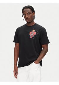 Just Cavalli T-Shirt 78OAHE07 Czarny Regular Fit. Kolor: czarny. Materiał: bawełna