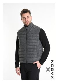 Xagon Bezrękawnik | A2505 2PMEC02 | Mężczyzna | Szary Melanż. Okazja: na co dzień. Kolor: szary. Materiał: wełna, poliester. Długość rękawa: bez rękawów. Wzór: melanż. Styl: casual, elegancki #7