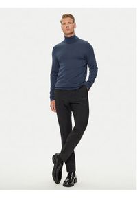 Calvin Klein Golf Superior K10K110420 Granatowy Slim Fit. Typ kołnierza: golf. Kolor: niebieski. Materiał: wełna #3