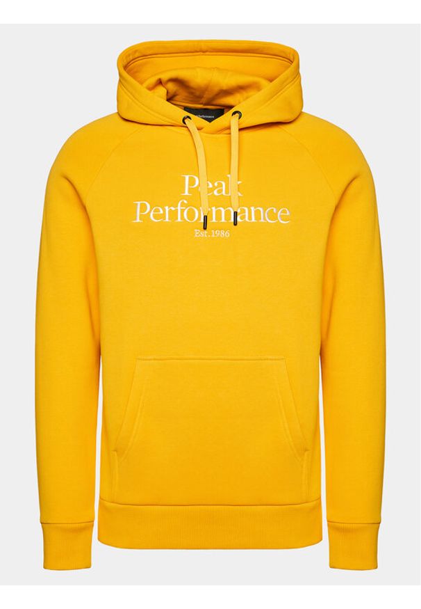 Peak Performance Bluza Original G77756420 Żółty Regular Fit. Kolor: żółty. Materiał: bawełna