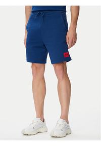 Hugo - HUGO Szorty sportowe Diz222 50466196 Niebieski jasny Regular Fit. Kolor: niebieski. Materiał: bawełna. Styl: sportowy #1