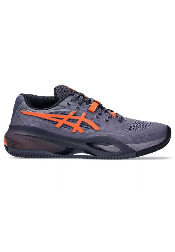 Buty do tenisa męskie Asics Gel Resolution X Clay. Kolor: pomarańczowy. Materiał: syntetyk, materiał. Szerokość cholewki: normalna. Sport: tenis