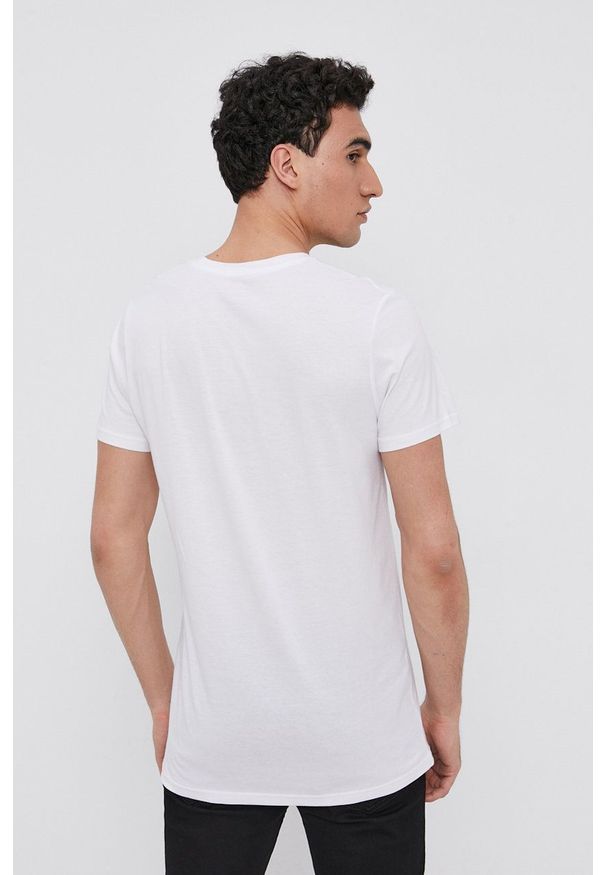 Resteröds T-shirt bawełniany (2-pack) kolor biały gładki. Okazja: na co dzień. Kolor: biały. Materiał: bawełna. Wzór: gładki. Styl: casual