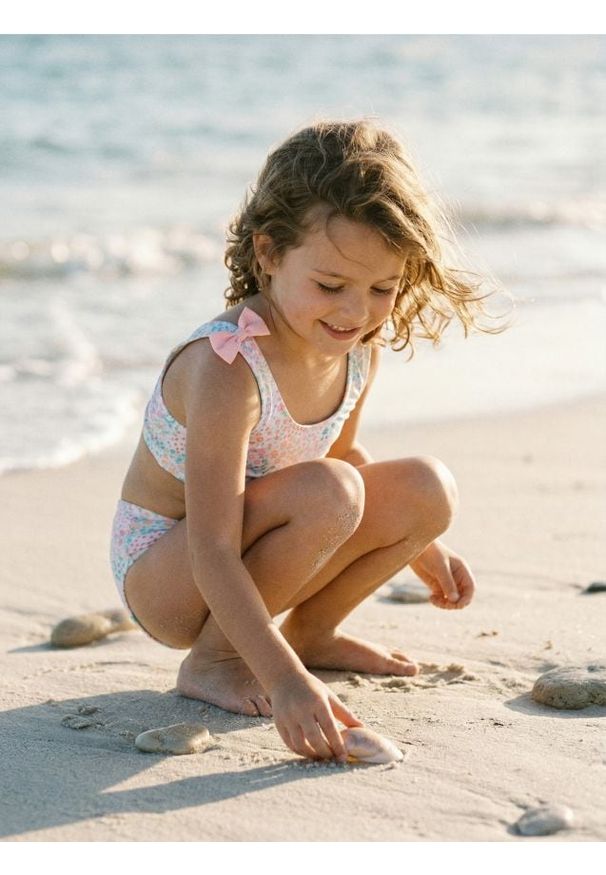 Sinsay - Dwuczęściowy strój kąpielowy z kokardami - różowy. Kolor: różowy