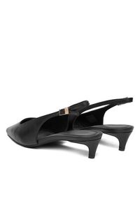 TOMMY HILFIGER - Tommy Hilfiger Czółenka Th Buckle Slingback Low Pump FW0FW09009 Czarny. Kolor: czarny. Materiał: skóra #2