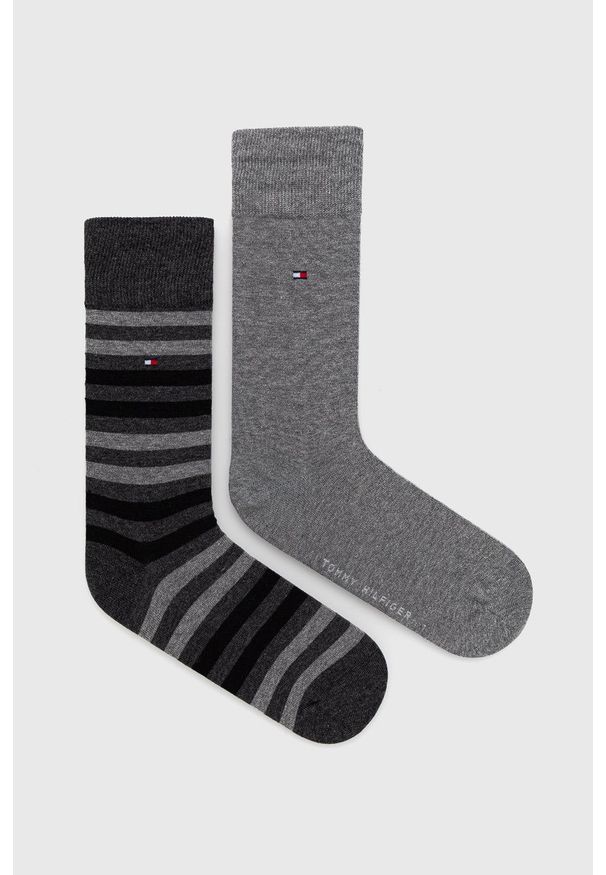 TOMMY HILFIGER - Tommy Hilfiger - Skarpety (2-pack) 472001001. Kolor: szary