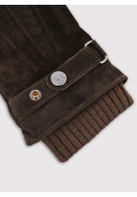 Pako Lorente - PAKO LORENTE – Brązowe zamszowe rękawiczki. Kolor: brązowy. Materiał: zamsz #3