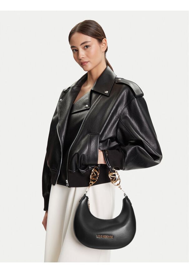 Love Moschino - LOVE MOSCHINO Torebka JC4048PP1NLF0000 Czarny. Kolor: czarny. Materiał: skórzane