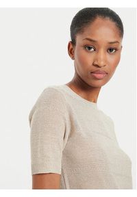 Marella Sweter 2423366231 Beżowy Regular Fit. Kolor: beżowy. Materiał: wiskoza #5