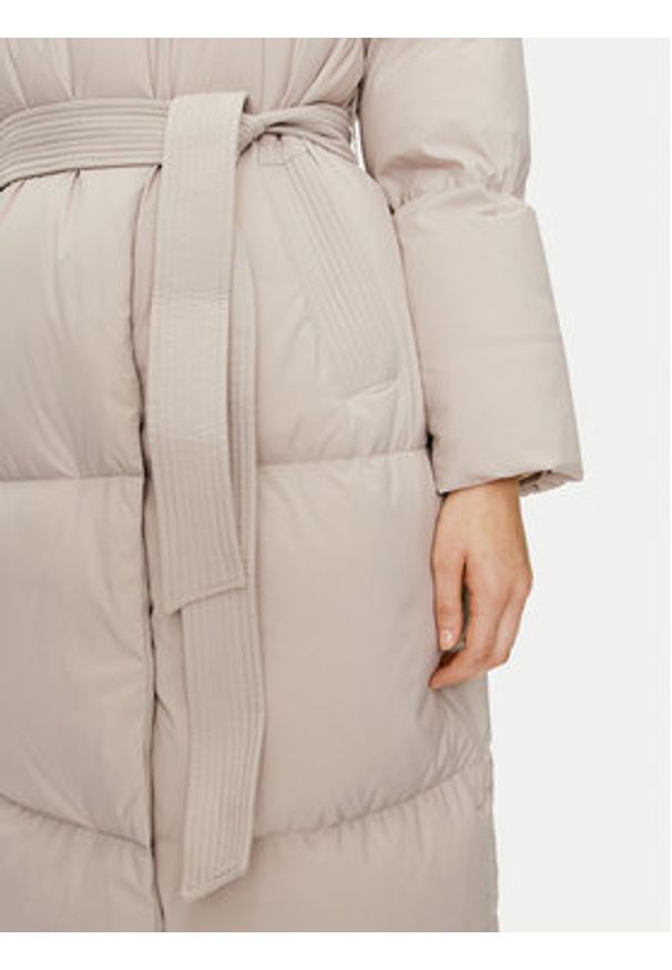Hetrego - Hetregó Kurtka puchowa Valery 8N691 Beżowy Loose Fit. Kolor: beżowy. Materiał: syntetyk