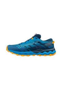 Buty do biegania męskie Mizuno Wave Daichi 7. Zapięcie: sznurówki. Kolor: niebieski. Materiał: tkanina, materiał, guma, syntetyk. Szerokość cholewki: normalna. Model: Mizuno Wave