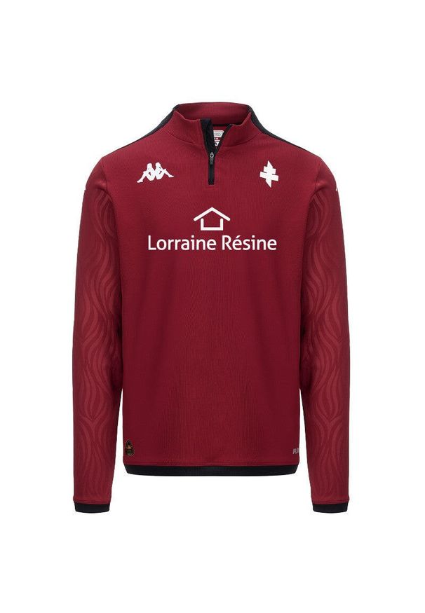 Kappa - Dziecięca bluza dresowa Metz Ablas Pro 8 2024/25. Kolor: czerwony, wielokolorowy, czarny. Materiał: dresówka. Sport: piłka nożna