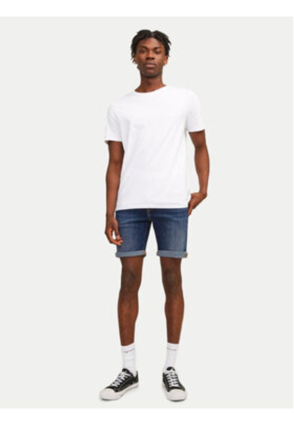 Jack & Jones - Jack&Jones Szorty jeansowe Jjirick 12250489 Niebieski Regular Fit. Kolor: niebieski. Materiał: bawełna