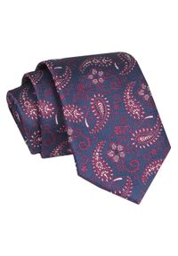 Alties - Krawat - ALTIES - Bordowy Wzór Paisley. Kolor: wielokolorowy, czerwony, niebieski. Materiał: tkanina. Wzór: paisley. Styl: elegancki, wizytowy