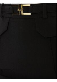 Elisabetta Franchi Spódnica ołówkowa GO-057-37E2-V340 Czarny Slim Fit. Kolor: czarny. Materiał: syntetyk