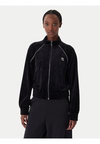 Karl Lagerfeld - KARL LAGERFELD Bluza B1W20029 Czarny Regular Fit. Typ kołnierza: dekolt w karo. Kolor: czarny. Materiał: syntetyk #1