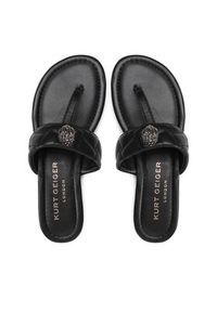 Kurt Geiger Japonki Kensington T-Bar Sandal 8651400109 Czarny. Kolor: czarny. Materiał: skóra #5