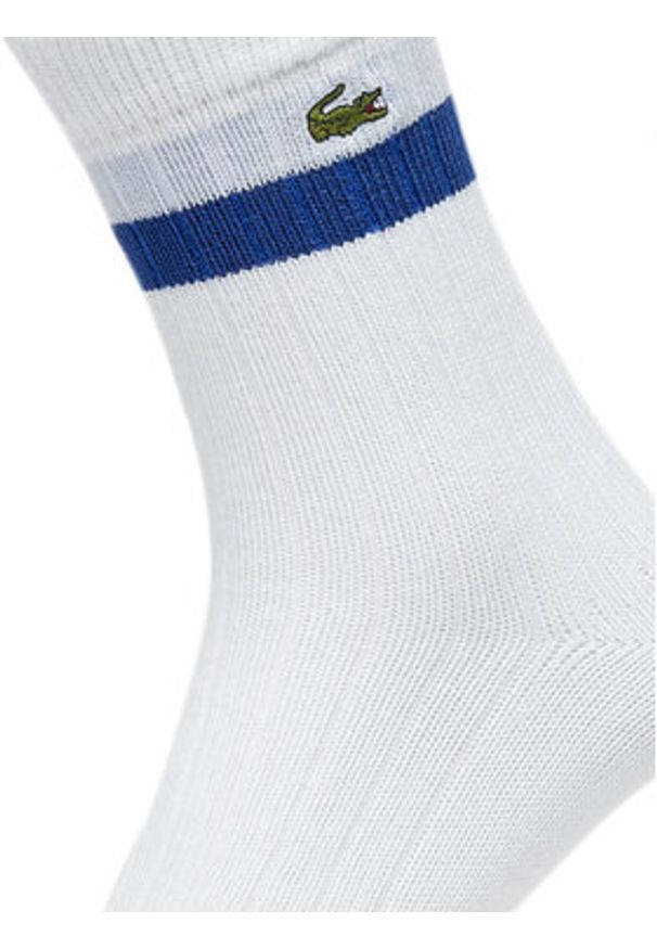 Lacoste Zestaw 2 par wysokich skarpet unisex RA4241 Kolorowy. Materiał: materiał, bawełna. Wzór: kolorowy