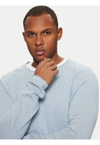 Jack & Jones Sweter 12157321 Błękitny Regular Fit. Kolor: niebieski. Materiał: bawełna #4