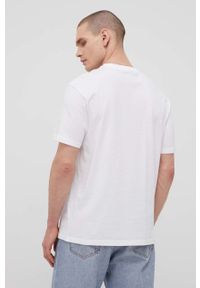 Puma t-shirt męski kolor biały z nadrukiem. Kolor: biały. Materiał: dzianina. Wzór: nadruk