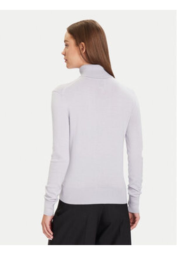 Calvin Klein Golf LV044D371G Fioletowy Regular Fit. Typ kołnierza: golf. Kolor: fioletowy. Materiał: syntetyk