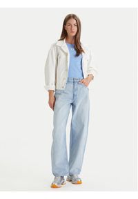 Calvin Klein Jeans Top LV047C201G Błękitny Slim Fit. Kolor: niebieski. Materiał: bawełna #3