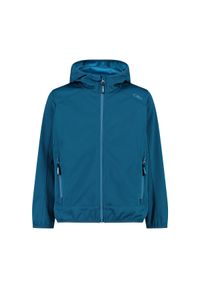 Kurtka z kapturem dla dziecka CMP. Typ kołnierza: kaptur. Kolor: niebieski. Materiał: softshell. Styl: sportowy #1