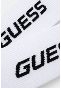 Guess - GUESS Białe sportowe skarpetki męskie Arlo. Kolor: biały. Materiał: dzianina #3