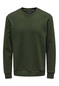 Only & Sons Bluza 22018683 Zielony Regular Fit. Kolor: zielony. Materiał: syntetyk, bawełna