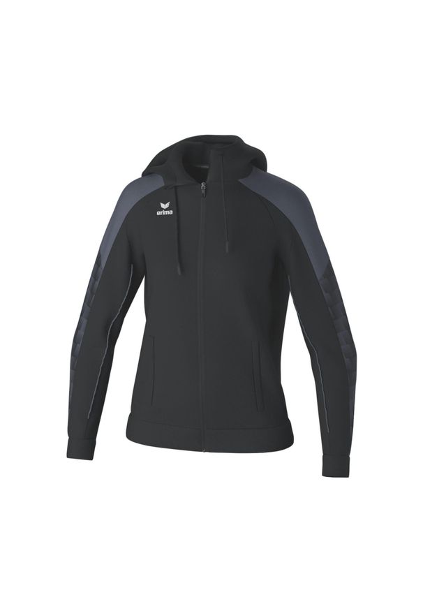 ERIMA - Damska bluza dresowa z kapturem Erima Evo Star. Typ kołnierza: kaptur. Kolor: czarny, szary, wielokolorowy. Materiał: dresówka. Sport: piłka ręczna, fitness
