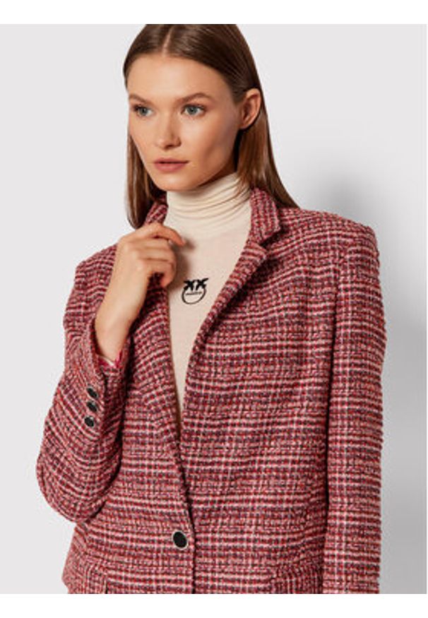 Pinko Marynarka Bishop 1G16UZ 8571 Różowy Regular Fit. Kolor: różowy. Materiał: bawełna