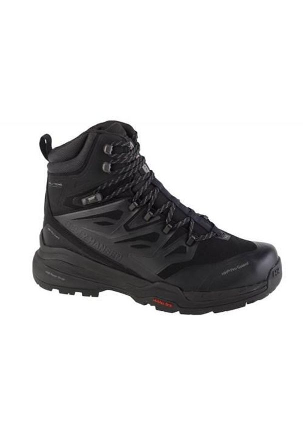 Buty trekkingowe męskie Helly Hansen Traverse Hiking Boots. Wysokość cholewki: za kostkę. Zapięcie: sznurówki. Kolor: czarny. Materiał: materiał, skóra, tkanina. Szerokość cholewki: normalna